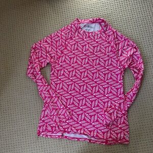Vibrant Pink Patterned Women's Swim Coverup